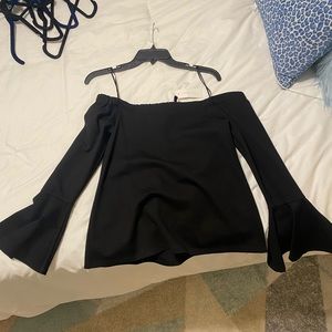 Black off the shoulder top